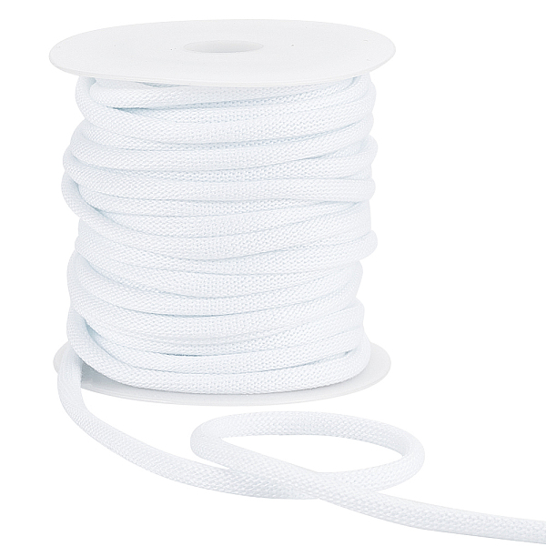

PandaHall BENECREAT 20 Yards White Hoodie String Replacement, 6mm Round Polyester Cotton Drawstring Cords with Plastic Spool for Sweat Pants...