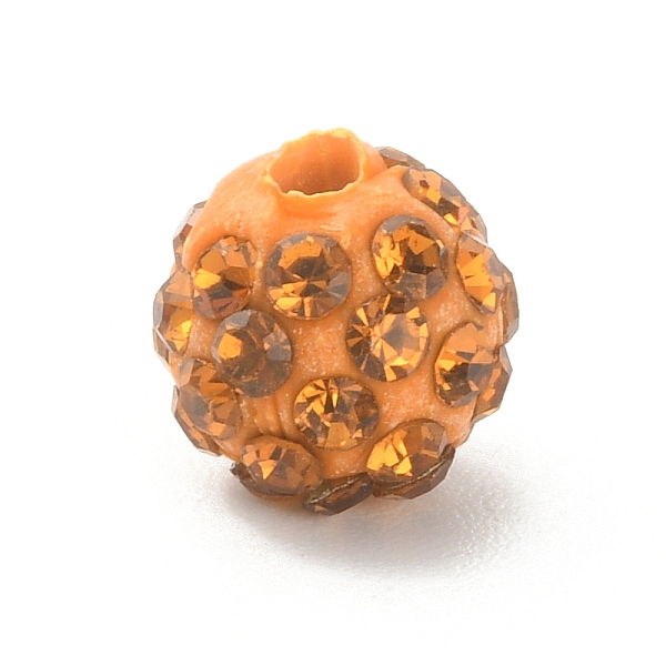 

PandaHall Rhinestone Pave Disco Ball Beads, Polymer Clay Rhinestone Beads, Round, Topaz, 8mm, Hole: 1.8mm Polymer Clay+Glass Rhinestone..., Yellow