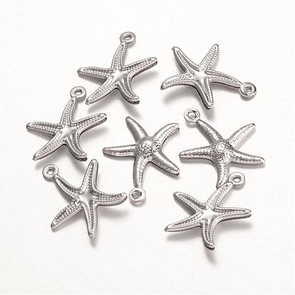 

PandaHall 316 Surgical Stainless Steel Pendants, Starfish/Sea Stars, Stainless Steel Color, 18.5x15x2mm, Hole: 1mm 316 Surgical Stainless...