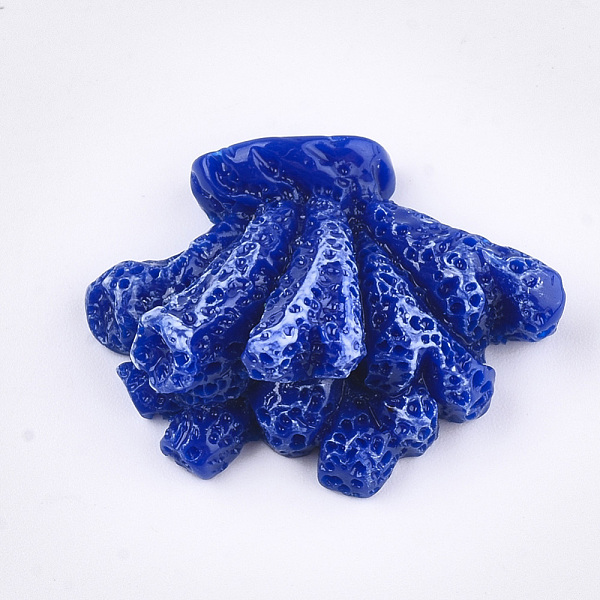 

PandaHall Resin Cabochons, Coral, Blue, 21.5x29x11mm Resin Others Blue