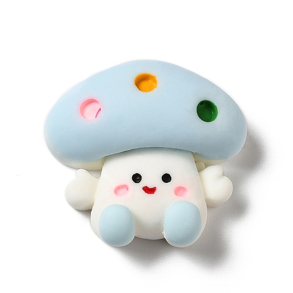 

PandaHall Opaque Resin Cabochons, Mushroom, Light Sky Blue, 23.5x25x10mm Resin Mushroom