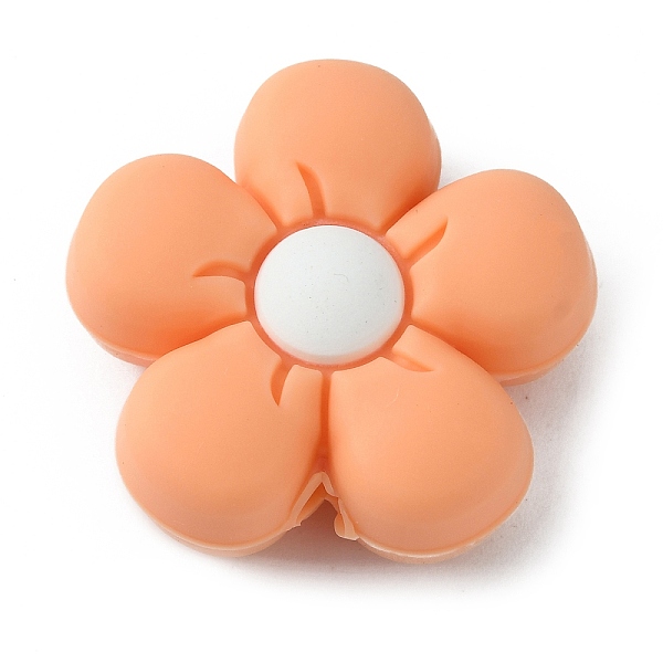 

PandaHall Silicone Beads, DIY Nursing Necklaces and Bracelets Making, Chewing Pendants For Teethers, Flower, Light Salmon, 26x27x10mm, Hole...