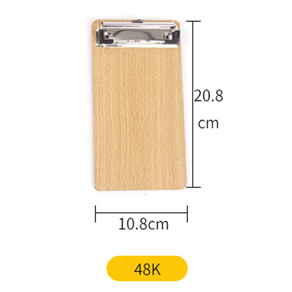 

PandaHall Wooden Clipboard, with Iron Clips, for Office, Hospital, Rectangle, BurlyWood, 208x108mm Wood Orange