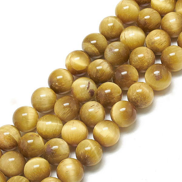 

PandaHall Natural Tiger Eye Beads Strands, Round, Gold, 8~8.5mm, Hole: 1mm, about 47~48pcs/strand, 14.96~15.55 inch(38~39.5cm) Tiger Eye...