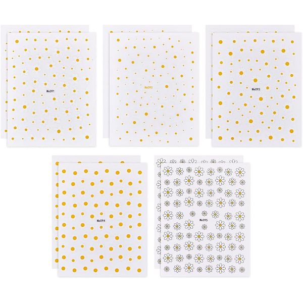 

PandaHall OLYCRAFT 10 Sheets Daisy Nail Stickers Face Stickers Flower Nail Water Decals Small Daisy Face Tattoos Floral Nail Supply for Nail...