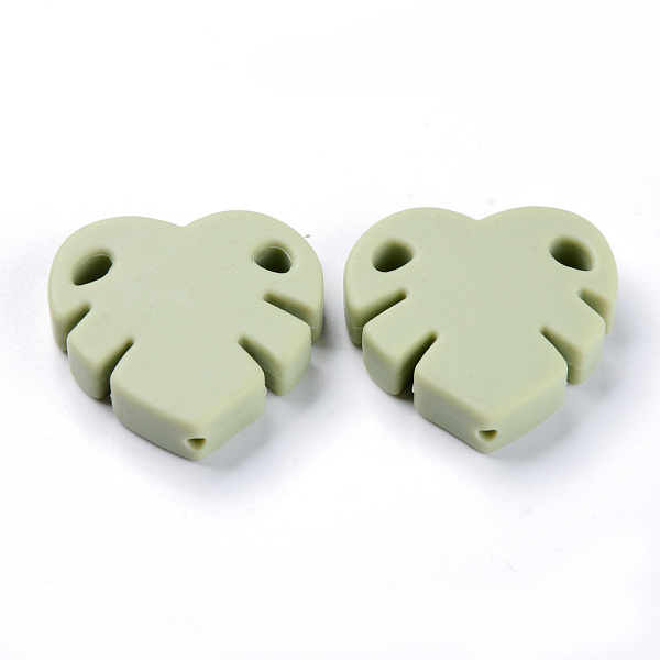 

PandaHall Food Grade Eco-Friendly Silicone Focal Beads, Chewing Beads For Teethers, DIY Nursing Necklaces Making, Leaf, Dark Sea Green...