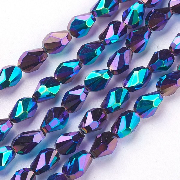 

PandaHall Electroplate Glass Beads Strands, Full Plated, teardrop, Faceted, Colorful, 8.5x6x6mm, Hole: 1mm, 21.2~23.2 inch(54~59cm)...