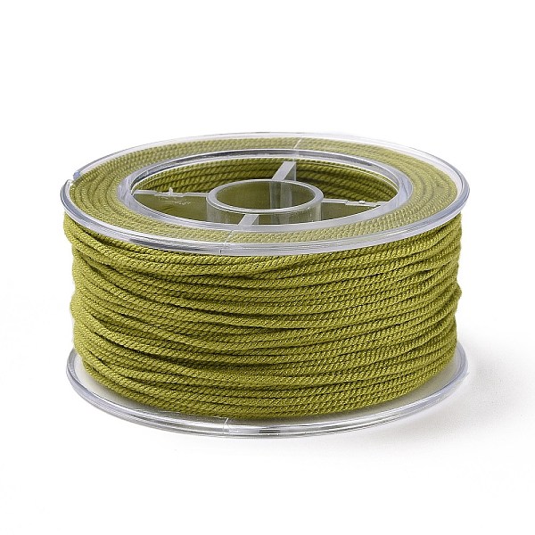 

PandaHall Macrame Cotton Cord, Braided Rope, with Plastic Reel, for Wall Hanging, Crafts, Gift Wrapping, Yellow Green, 1.2mm, about 26.25...