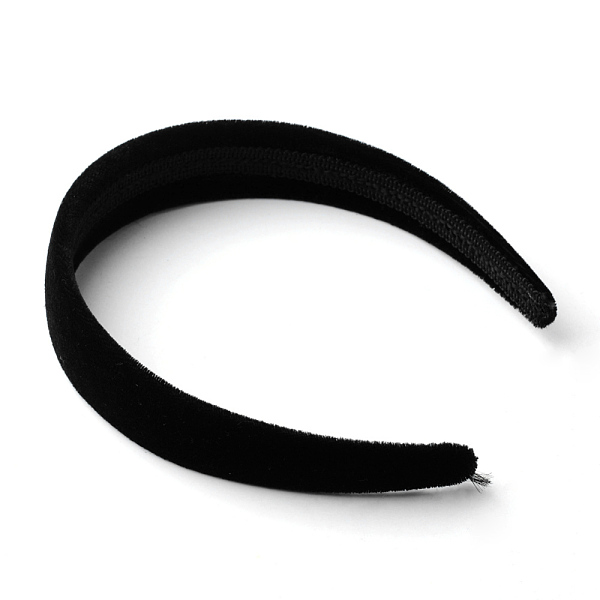 

PandaHall Plastic Hair Bands, with Velvet Cloth Covered, Black, 110mm Plastic Black