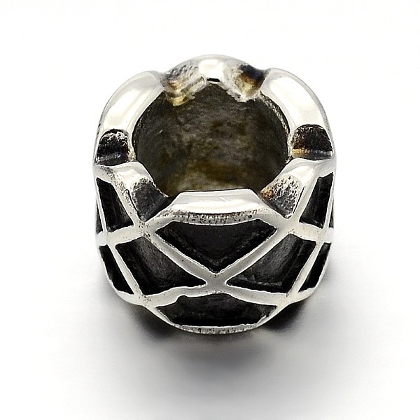 

PandaHall Retro 304 Stainless Steel Beads, Column, Antique Silver, 8x11mm, Hole: 6mm 304 Stainless Steel Column