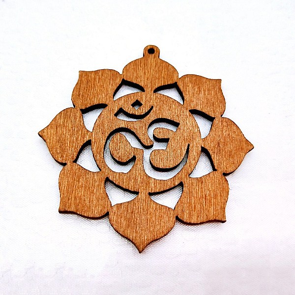 

PandaHall Maple Wood Pendants, Hollow, Flower, Sienna, 58x55x2mm, Hole: 2mm Wood Flower Brown