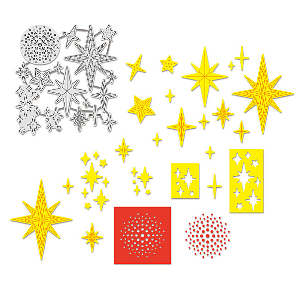 

PandaHall BENECREAT Fantasy Theme Cutting Dies Stencils, Star and Dot Die Cuts DIY Craft Embossing Template for Card Making Photo Decorative...