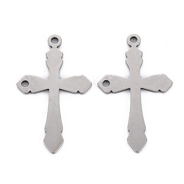 

PandaHall 201 Stainless Steel Pendants, Cross, Stainless Steel Color, 36x21.5x1mm, Hole: 2mm 201 Stainless Steel Cross