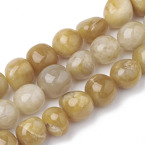 

PandaHall Natural Yellow Aventurine Beads Strands, Tumbled Stone, Nuggets, 12~17x12~15x12~13mm, Hole: 1.5mm, about 27pcs/strand, 15.7 inch...