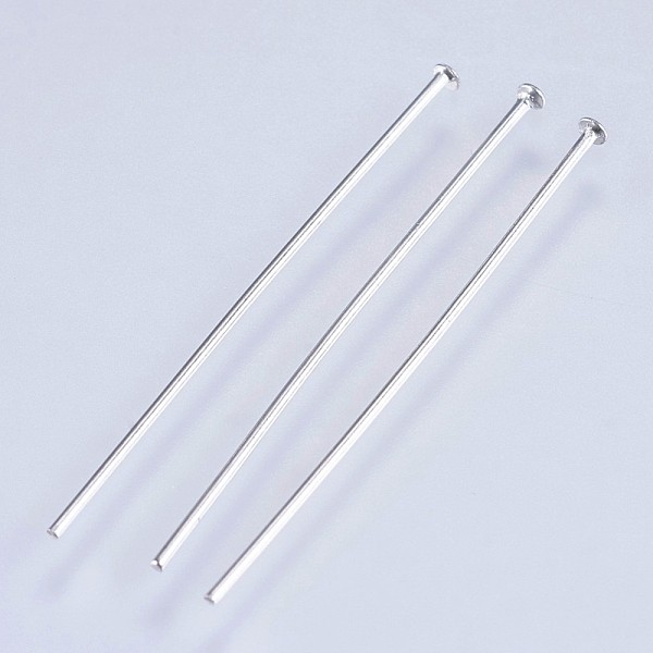 

PandaHall 304 Stainless Steel Flat Head Pins, Stainless Steel Color, 30x0.6mm, 22 Gauge, Head: 1.5mm 304 Stainless Steel