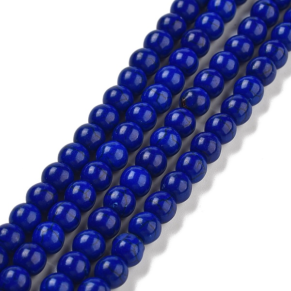 

PandaHall Synthetic Turquoise Beads Strands, Dyed, Round, Blue, 6mm, Hole: 1.2mm, about 67pcs/strand, 15.75 inch Synthetic Turquoise Round...
