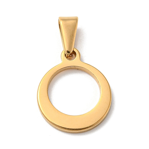 

PandaHall 304 Stainless Steel Pendants, Round Ring, Golden, 18.5x15.5x1.5mm, Hole: 3.5x6.5mm 304 Stainless Steel Ring