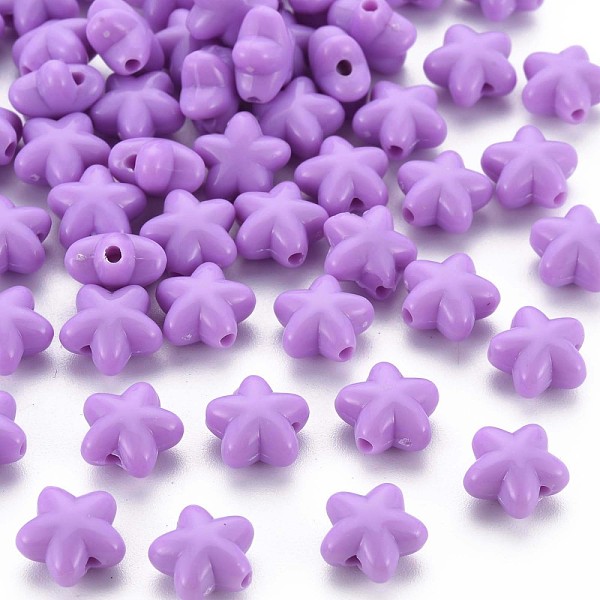 

PandaHall Opaque Acrylic Beads, Star, Dark Violet, 10x10.5x6mm, Hole: 1.6mm, about 1690pcs/500g Acrylic Star