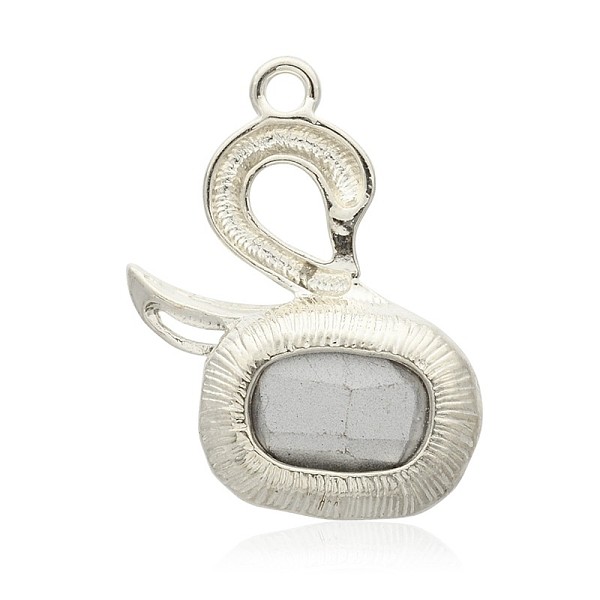 

PandaHall Swan Platinum Plated Alloy Rhinestone Pendants, Lt.Col.Topaz, 37x28x8mm, Hole: 3mm Alloy+Rhinestone Duck Yellow