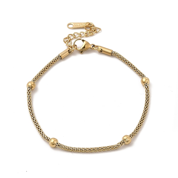 

PandaHall Ion Plating(IP) 304 Stainless Steel Satellite Chain Bracelet for Women, Real 14K Gold Plated, 6-7/8 inch(17.4cm) 304 Stainless...
