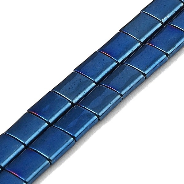 

PandaHall Electroplated Non-magnetic Synthetic Hematite Beads Strands, Square, 2-Hole, Blue Plated, 5x5x2mm, Hole: 0.8mm, about 74pcs/strand...