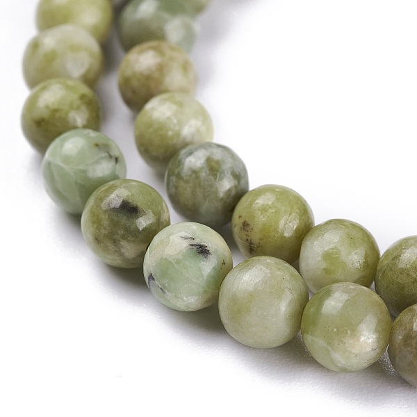 

PandaHall Natural Idocrase Beads Strands, Vesuvianite Beads, Round, 6mm, Hole: 1mm, about 69pcs/strand, 16 inch Idocrase Round Green