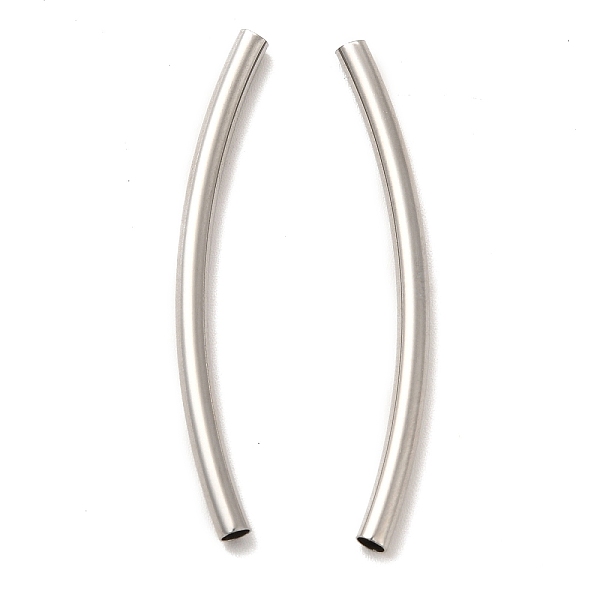 

PandaHall 304 Stainless Steel Tube Beads, Curved Tube, Stainless Steel Color, 40x2.5mm, Hole: 2mm 304 Stainless Steel Tube