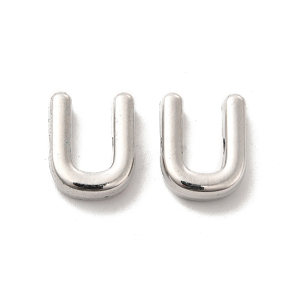 

PandaHall Alloy Beads, Long-Lasting Plated, Cadmium Free & Lead Free, Letter, Letter.U, 14x11x4.5mm, Hole: 2mm Alloy Letter U