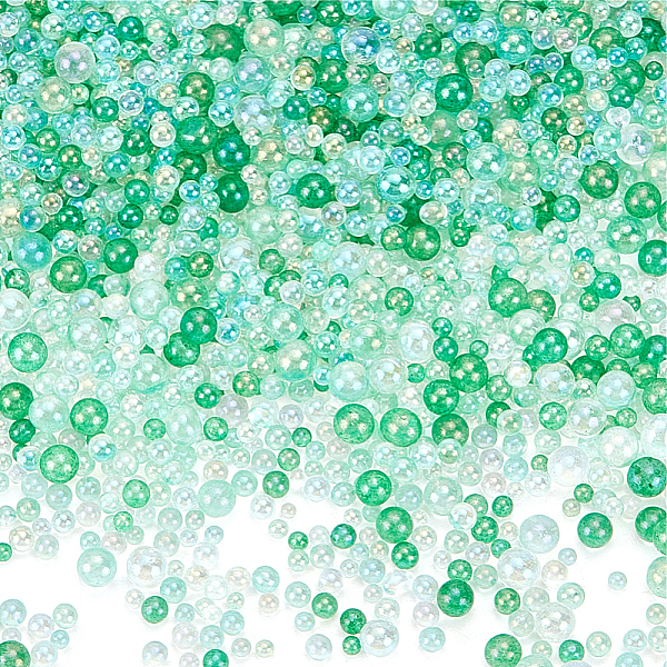 

PandaHall OLYCRAFT 200g Green Glass Bubble Beads 2~3mm Nail Art Glass Beads No Hole Bubble Beads Green Water Droplets Bubble Beads Tiny...
