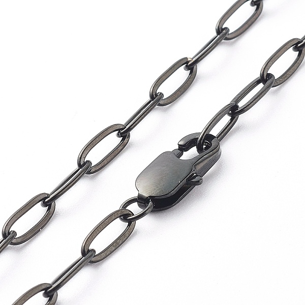 

PandaHall 304 Stainless Steel Cable Chain Necklaces, Electrophoresis Black, 17.1 inch(43.5cm) 304 Stainless Steel