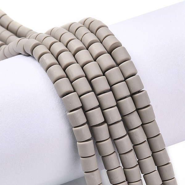 

PandaHall Handmade Polymer Clay Bead Strands, Column, Silver, 6.5x6mm, Hole: 1.2mm, about 61pcs/strand, 15.75 inch(40cm) Polymer Clay Column...