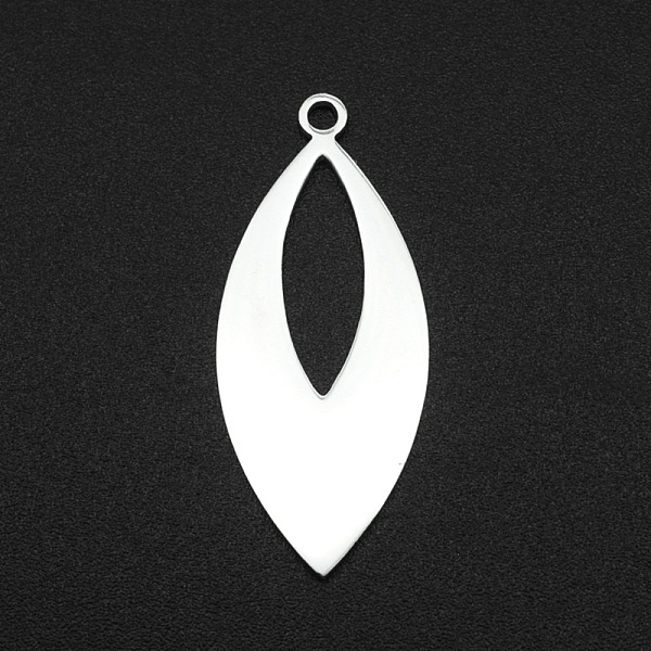 

PandaHall 201 Stainless Steel Open Back Bezel Pendants, Horse Eye, Laser Cut, Stainless Steel Color, 14.5x6x1mm, Hole: 1.6mm 201 Stainless...