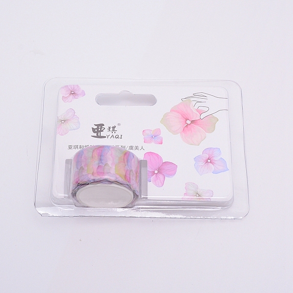 

PandaHall DIY Scrapbook, Paper Decorative Adhesive Tapes, Flower Pattern, Plum, 20mm Paper Flower Purple