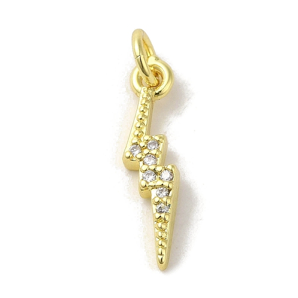 

PandaHall Brass Micro Pave Cubic Zirconia Pendants, Real 18K Gold Plated, Lightning Bolt Charms, Clear, 18.5x4.5x2mm, Hole: 3mm Brass+Cubic...