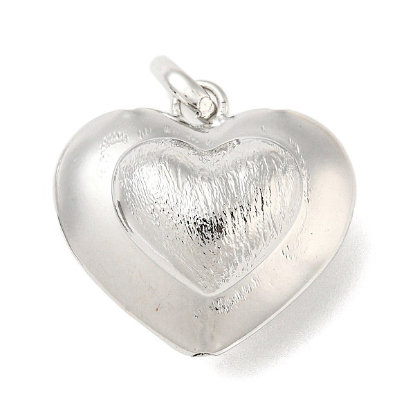

PandaHall Rack Plating Brass Pendants, Long-Lasting Plated, Lead Free & Cadmium Free, Heart Charms, Platinum, 24x25x13mm, Hole: 7.5x4mm...