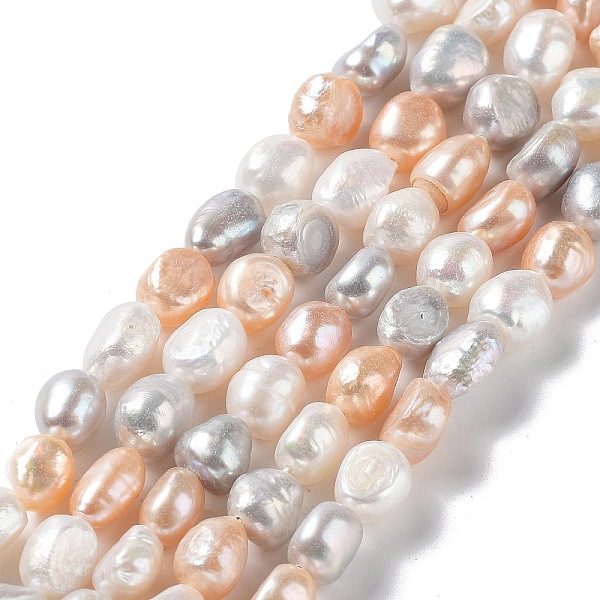 

PandaHall Natural Cultured Freshwater Pearl Beads Strands, Two Side Polished, Grade 3A, Colorful, 9~10x8~9x5.5~6.5mm, Hole: 0.6mm, about..., Multicolor