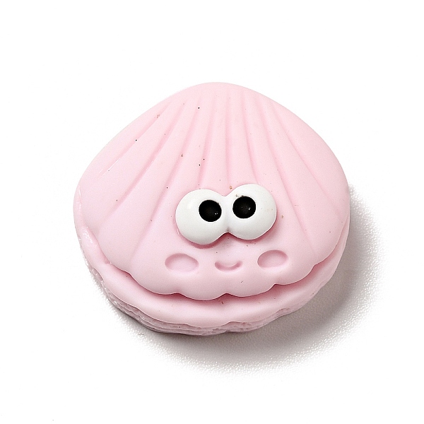 

PandaHall Ocean Theme Opaque Resin Cabochons, Lovely Cartoon Sea Animal, Pink, Shell, 19x21x9mm Resin Shell Shape Pink