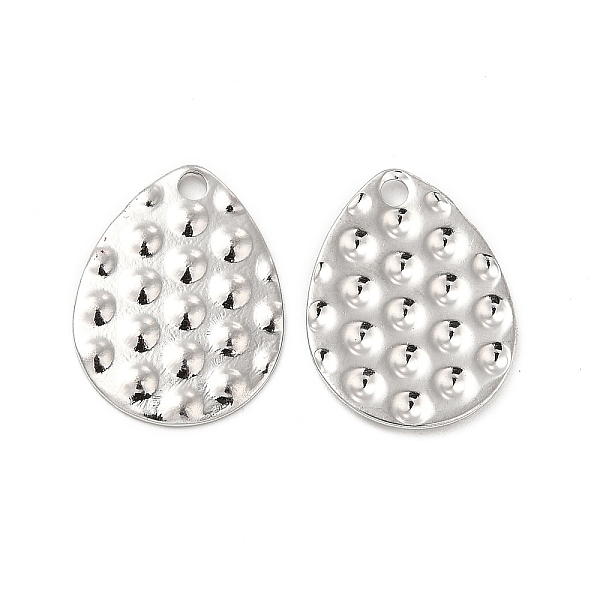 

PandaHall 304 Stainless Steel Pendants, Teardrop Charm, Stainless Steel Color, 18.5x14x1mm, Hole: 1.6mm 304 Stainless Steel Teardrop