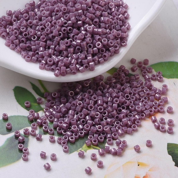 

PandaHall MIYUKI Delica Beads, Cylinder, Japanese Seed Beads, 11/0, (DB0265) Opaque Mauve Luster, 1.3x1.6mm, Hole: 0.8mm, about 2000pcs/10g..., Purple