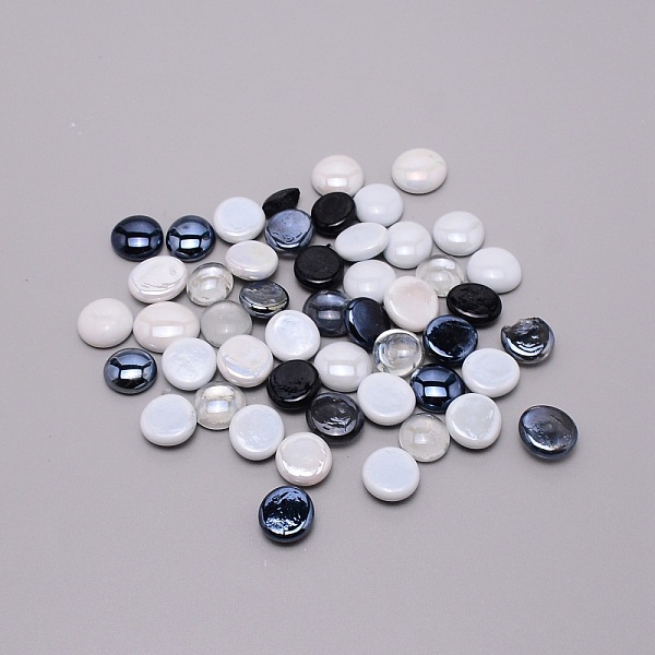 

PandaHall Glass Beads, Flat Round, Mixed Color, 16~22x8~8.5mm, about 32~38pcs/bag Glass Flat Round Multicolor