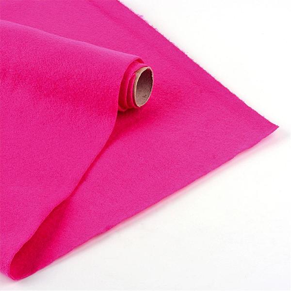 

PandaHall Non Woven Fabric Embroidery Needle Felt For DIY Crafts, Fuchsia, 450x1.2~1.5mm, about 1m/roll Cloth Pink