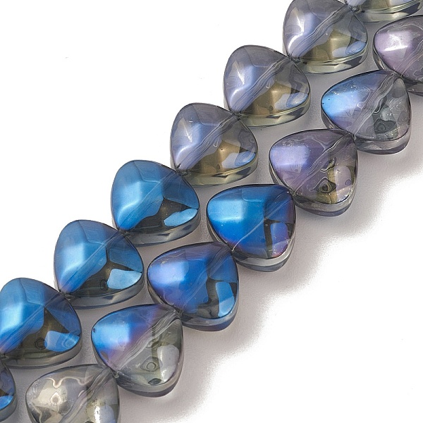 

PandaHall Transparent Electroplate Glass Bead Strands, Rainbow Plated, Heart, Dark Gray, 12x13x7mm, Hole: 1mm, about 55pcs/strand, 25.51''...