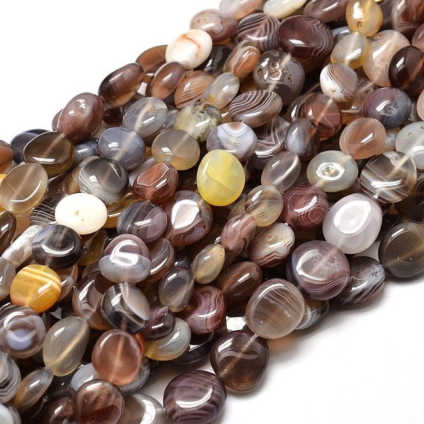 

PandaHall Natural Botswana Agate Nuggets Beads Strands, Tumbled Stone, 9~12x8~13x5~7mm, Hole: 1mm, about 15.3 inch~15.7 inch Botswana Agate...