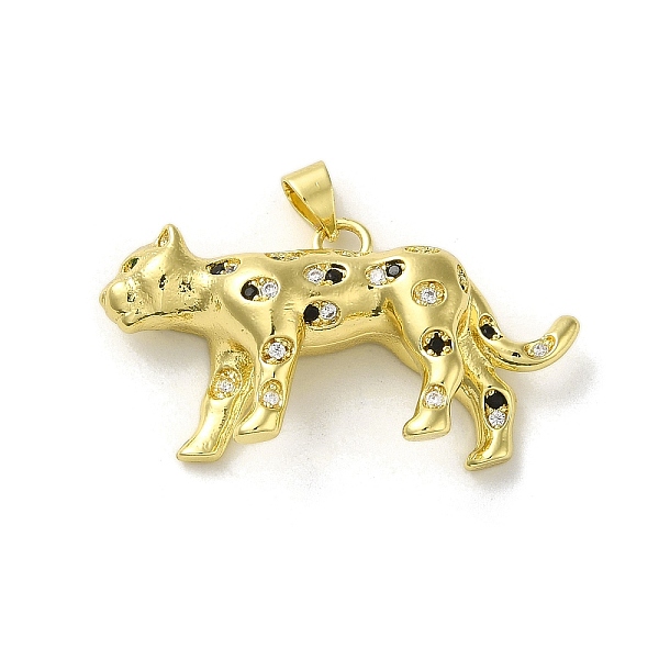 

PandaHall Rack Plating Brass Micro Pave Cubic Zirconia Pendants, Long-Lasting Plated, Cadmium Free & Lead Free, Leopard, Real 18K Gold..., Clear