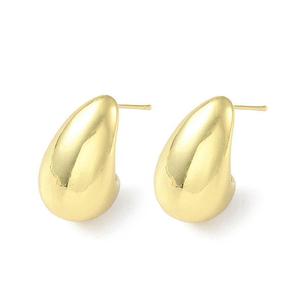 

PandaHall Teardrop Rack Plating Brass Stud Earrings for Women, Long-Lasting Plated, Lead Free & Cadmium Free, Real 18K Gold Plated, 31x18mm...