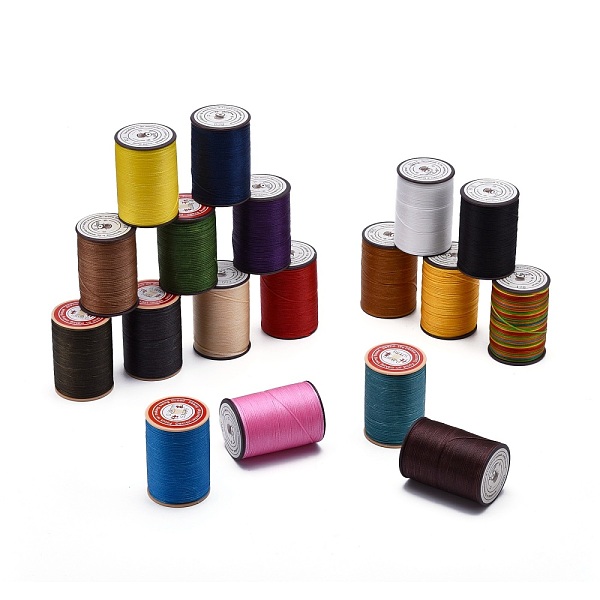 

PandaHall Flat Waxed Thread String, Micro Macrame Cord, for Leather Sewing Stitching, Mixed Color, 0.8mm, about 109.36 yards(100m)/roll..., Multicolor