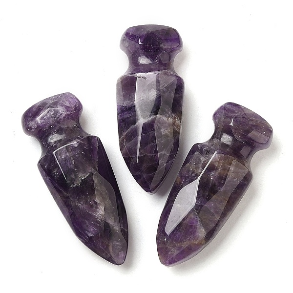 Natural Amethyst Craved Sword Model Ornament