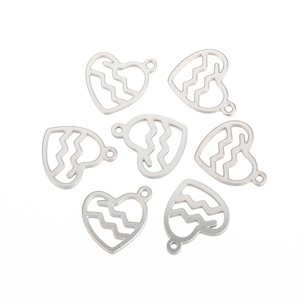 

PandaHall 304 Stainless Steel Pendants, Laser Cut, Heart with Constellation, Aquarius, 15.5x13x0.8mm, Hole: 1.5mm 304 Stainless Steel...