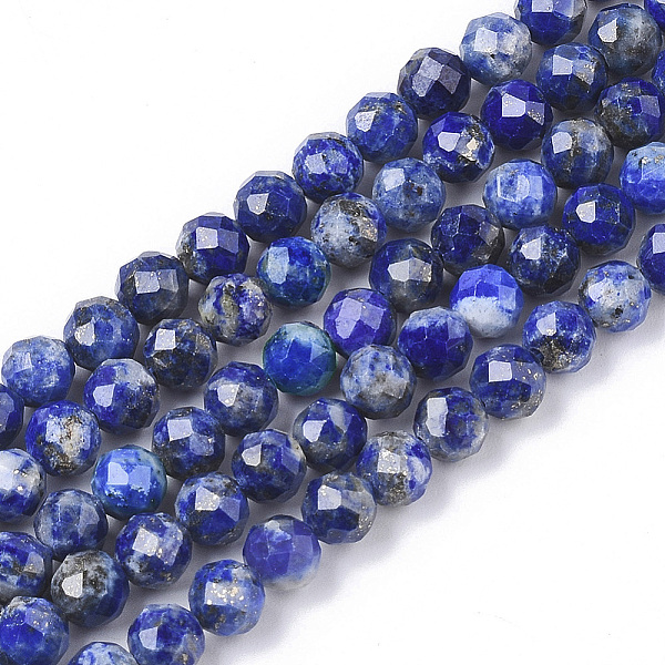 

PandaHall Natural Lapis Lazuli Beads Strands, Grade A, Faceted, Round, 5mm, Hole: 1mm, about 72pcs/strand, 14.5 inch(37cm) Lapis Lazuli...