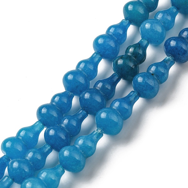 

PandaHall Natural White Jade Beads Strands, Dyed, Gourd, Royal Blue, 17.5~18.5x9.5~10mm, Hole: 1.2mm, about 23~24pcs/strand, 16.14~16.34...